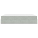 vidaXL Cadre de lit avec matelas avec matelas 2 Pièces Gris clair Velours