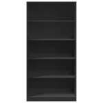 vidaXL Garde-robe Noir 100x50x200 cm Aggloméré