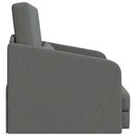 vidaXL Sofa Lit au Sol 2-en-1 Gris Foncé 65x80x83 cm Tissu