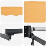 vidaXL Auvent rétractable électrique Sable 100  Polyester et Aluminium