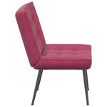 vidaXL Chaise de relaxation rouge bordeaux 64x74x84 cm velours
