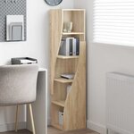 vidaXL Meuble d'angle Blanc 32x32x140cm Bois d'ingénierie