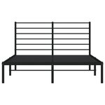 vidaXL Cadre de lit métal avec tête de lit noir 140x190 cm