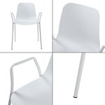 Chaise de salle à manger 80 x 58 x 52 cm blanc 03_0009204