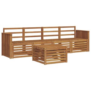 vidaXL Ensemble de canapés d'extérieur 5 pc Naturel