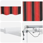vidaXL Auvent rétractable automatique avec LED orange et marron 450x300 cm