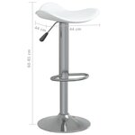 vidaXL Tabouret de bar Blanc Acier chromé et cuir artificiel