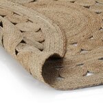 vidaXL Tapis Jute design tressé 150 cm rond