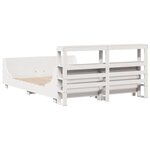 vidaXL Cadre de lit sans matelas blanc 135x190 cm bois de pin massif