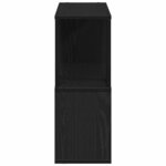 vidaXL Centre de divertissement Noir 80 x 24 x 63 cm Bois d'ingénierie