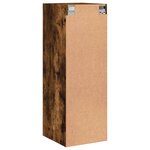 vidaXL Armoire murale avec portes en verre chêne fumé 35x37x100 cm