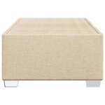 vidaXL Cadre de lit sans matelas crème 80x200 cm tissu