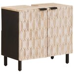 vidaXL Ensembles de salle de bain 5 Pièces Finition Lavage Blanc