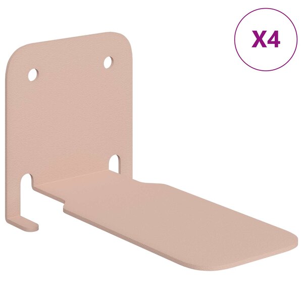 vidaXL Étagère flottante avec étagère 4 Pièces Rose 6 x 10 8 x 6 6 cm