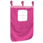 vidaXL Rideaux pour lit mezzanine avec tunnel rose polyester