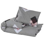 vidaXL Ensemble de housse de couette Gris 260x240 cm Coton