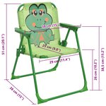 vidaXL Ensemble de bistro avec parasol pour enfants 3 Pièces Vert