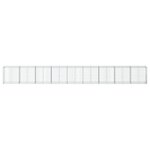 vidaXL Panier gabion avec couvercle 900x50x100 cm fer galvanisé