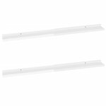vidaXL Étagères murales 2 Pièces Blanc brillant 100x9x3 cm