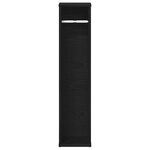 vidaXL Meuble de salle de bain avec porte-rouleau noir 20 5x20x90 cm