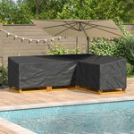 vidaXL Housse pour meubles Noir 250 x 180 x 80 cm Tissu Oxford 210D