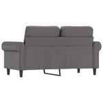 vidaXL Canapé à 2 places Gris 120 cm Similicuir
