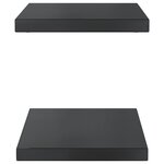 vidaXL Étagères murales 2 Pièces 50x30x3 cm noir acier inoxydable