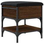 vidaXL Banc à chaussures chêne marron 42x42x45 cm bois d'ingénierie