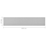 vidaXL Tapis de couloir Gris clair 80x400 cm
