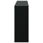 vidaXL Table console Rayé Noir 155 x 29 x 74 cm Bois d’ingénierie