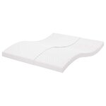 vidaXL Matelas en mousse blanc 200x210 cm 7 zones dureté 20 ILD