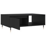 vidaXL Table basse noir 90x60x35 cm bois d'ingénierie