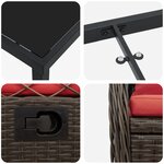 vidaXL Set de Dîner de Jardin 5 Pièces Rattan Poly Marron
