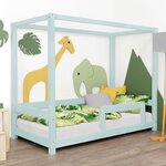 Lit cabane enfant BUNKY 120 x 200 bleu clair