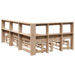 vidaXL Lit bibliothèque sans matelas 120x190 cm bois de pin massif