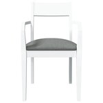 vidaXL Chaises à manger coussins 2 Pièces blanc bois massif caoutchouc