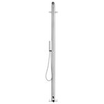 vidaXL Douche de jardin 225 cm Acier inoxydable