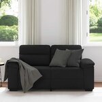 vidaXL Canapé à 2 places noir 120 cm tissu