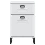 vidaXL Table de chevet VIKEN blanc bois d'ingénierie