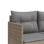 vidaXL Salon de jardin avec coussins 5 Pièces beige résine tressée