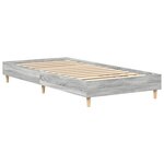 vidaXL Lit 90x200 cm Gris Sonoma en bois d'ingénierie