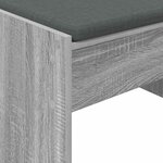 vidaXL Banc d'entrée avec coussin Gris Sonoma 103 x 38 x 40 cm