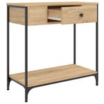 vidaXL Table console chêne sonoma 75x34 5x75 cm bois d'ingénierie