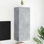 vidaXL Meuble TV mural gris béton 40 5x30x102 cm bois d'ingénierie