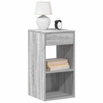 vidaXL Tables de chevet avec tiroir 2 Pièces sonoma gris 35x34x66 5 cm
