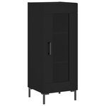 vidaXL Buffet haut Noir 34 5x34x180 cm Bois d'ingénierie