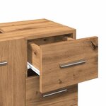 vidaXL Armoire d'évier chêne artisanal 63x30x54 cm bois d'ingénierie