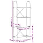 vidaXL Étagère Chêne fumé 60 x 30 x 146 cm Bois d'ingénierie