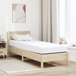 vidaXL Matelas Moyennement ferme 70 x 200 cm Blanc et Bleu