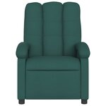 vidaXL Fauteuil inclinable électrique Vert foncé Tissu